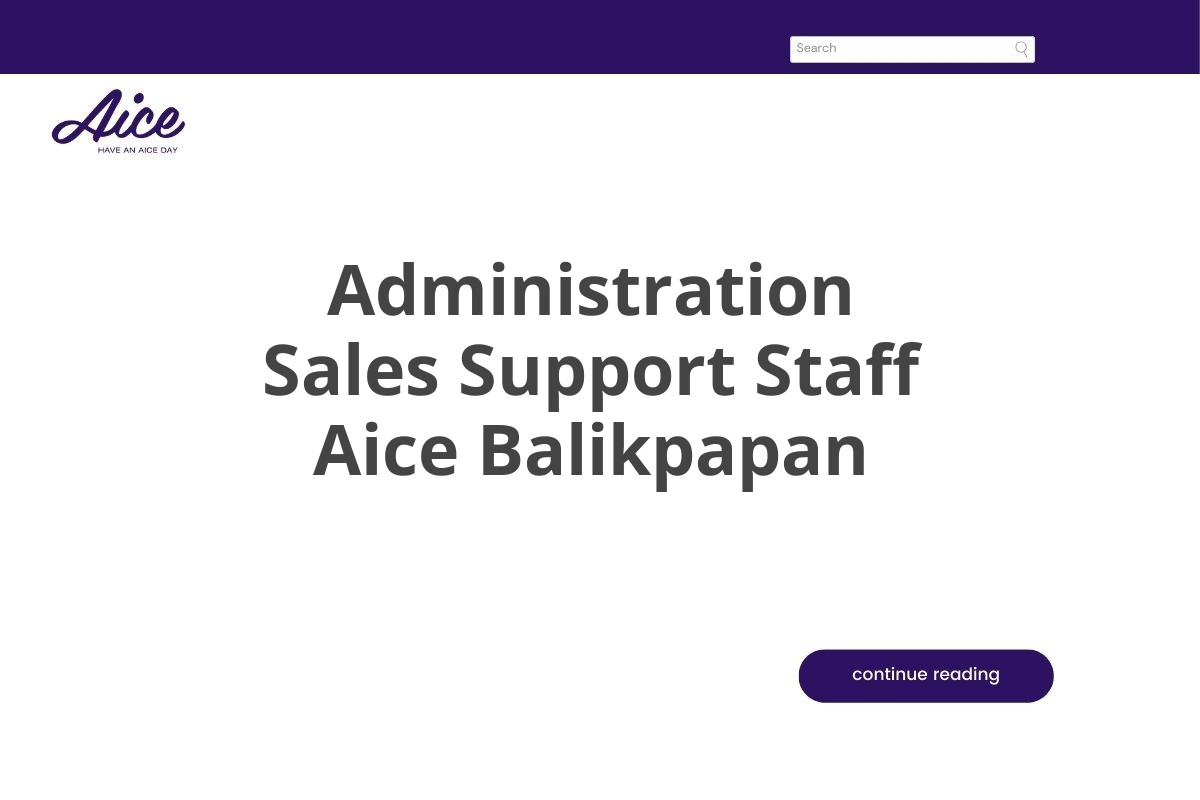 Administration Sales Support Staff Aice Balikpapan