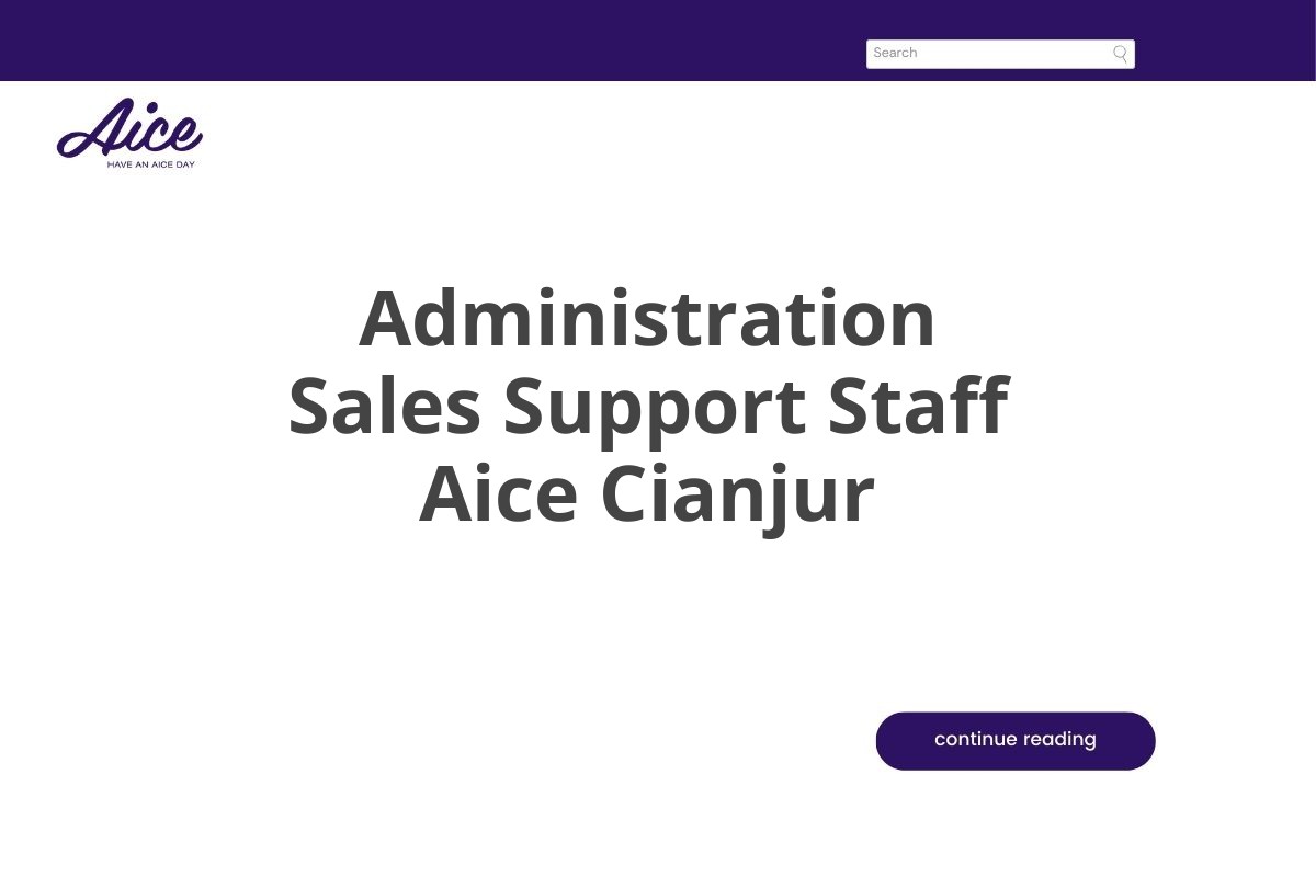 Administration Sales Support Staff Aice Cianjur