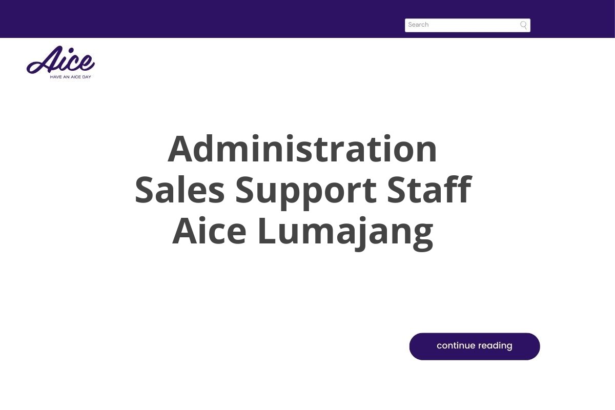 Administration Sales Support Staff Aice Lumajang