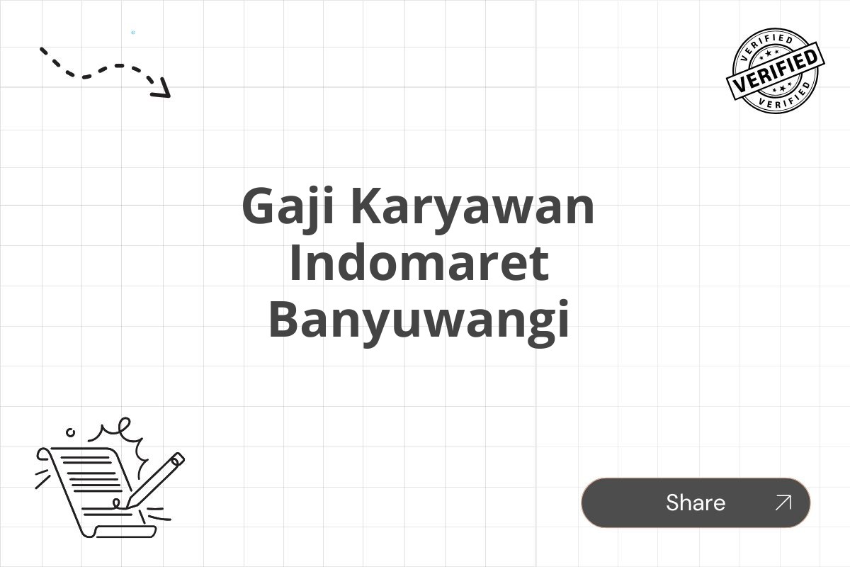 Gaji Karyawan Indomaret Banyuwangi