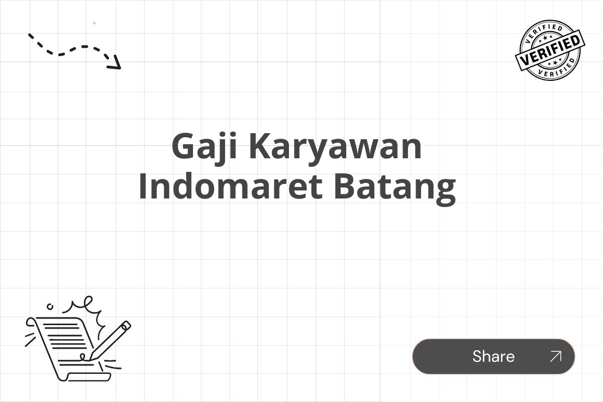 Gaji Karyawan Indomaret Batang