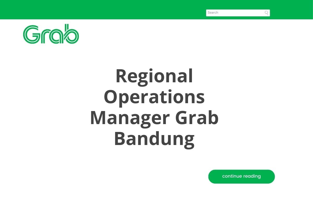 Regional Operations Manager Grab Bandung