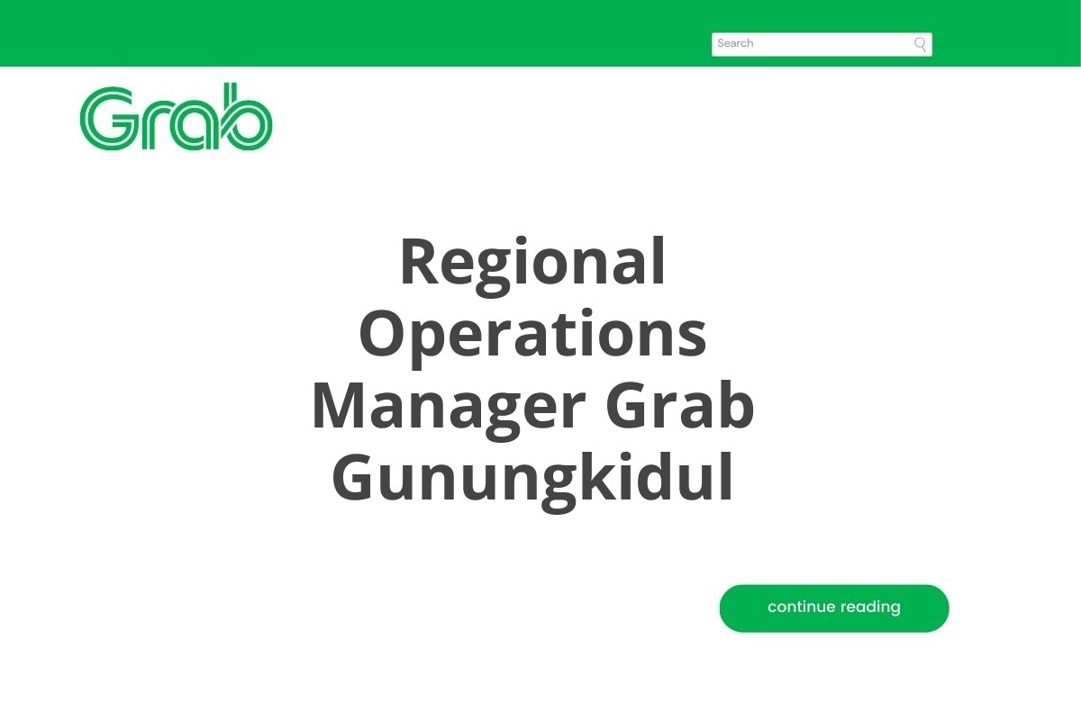 Regional Operations Manager Grab Gunungkidul