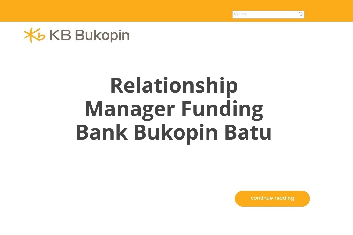 Relationship Manager Funding Bank Bukopin Batu