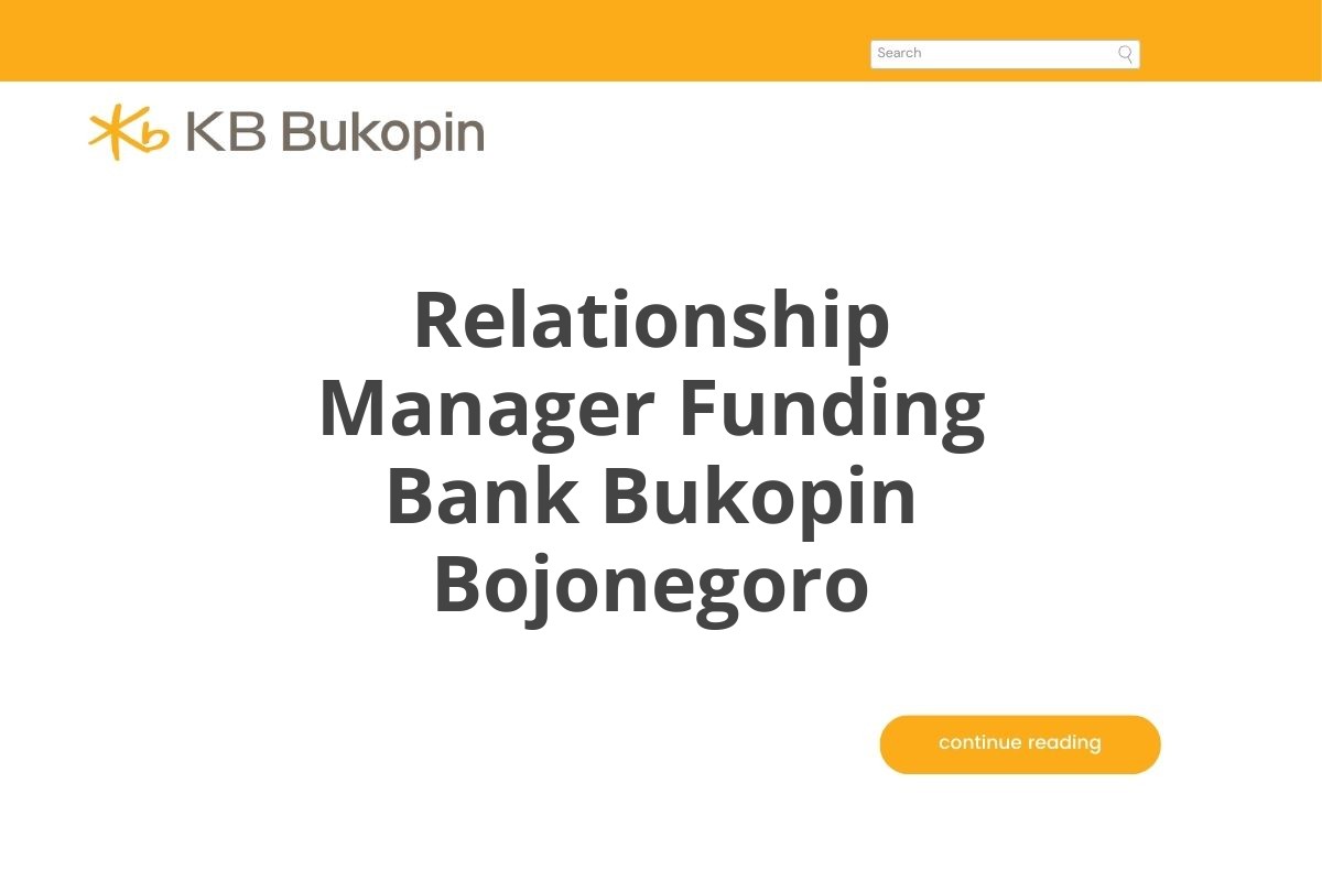 Relationship Manager Funding Bank Bukopin Bojonegoro