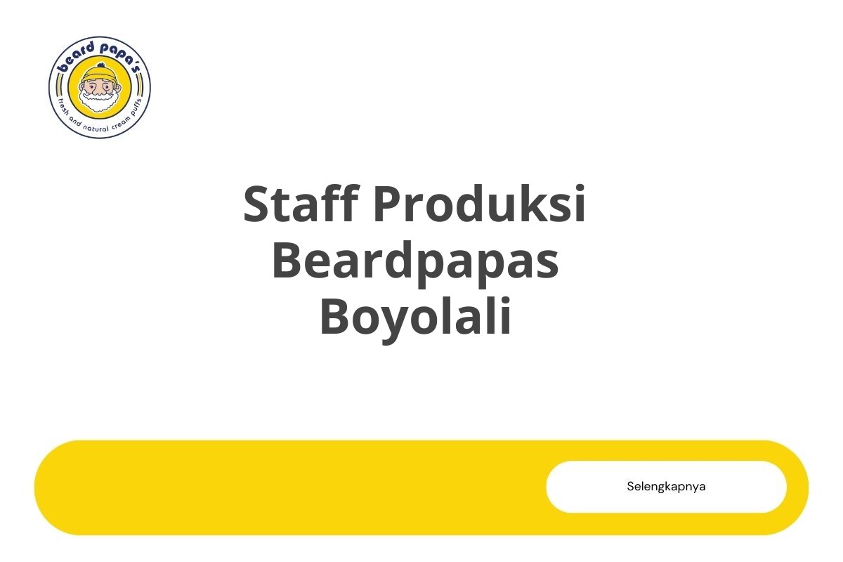 Staff Produksi Beardpapas Boyolali