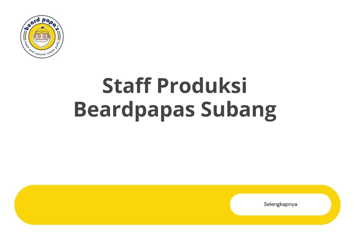 Staff Produksi Beardpapas Subang