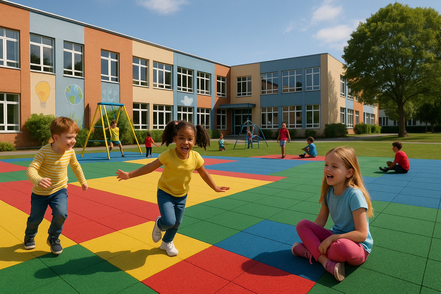 Aman, Edukatif, dan Estetik! Inilah Solusi Lantai Karet Warna Warni Sekolah yang Ideal untuk Anak-anak