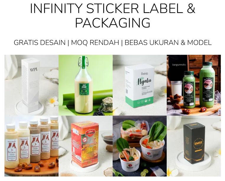 Tingkatkan Branding Bisnismu dengan Cetak Kemasan dan Packaging Makanan Profesional di Infinity Sticker Label